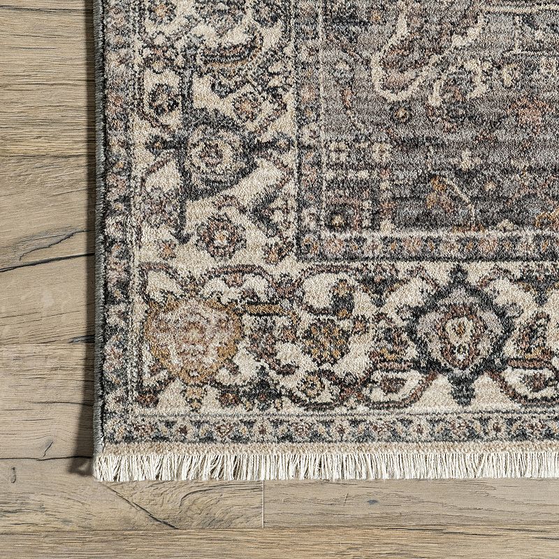 nuLOOM Harriet Ornate Medallion Fringe Area Rug