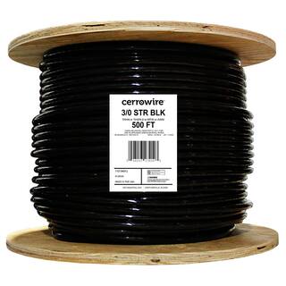 Cerrowire 500 ft. 30 Gauge Black Stranded Copper THHN Wire 112-5401J