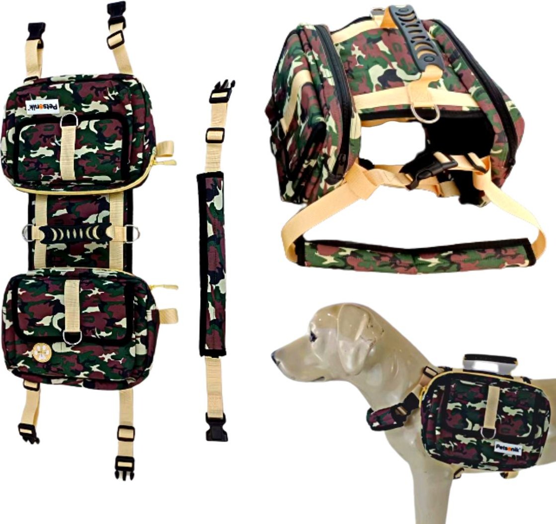 Petsonik Saddle Bag for Travel Dog Harness Accessory