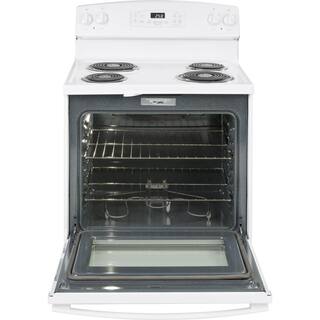 GE 30 in. 5.3 cu. ft. Free-Standing Electric Range in White with Self Clean JB258DMWW