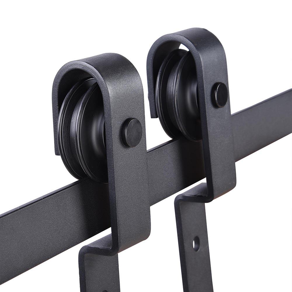 6.6' Bypass Sliding Single Track Barn Double Door Hardware Set