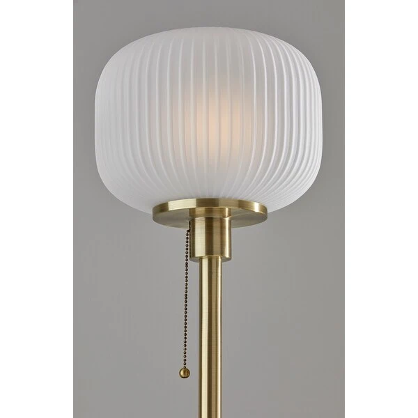 Adesso Hazel Antique Brass Floor Lamp