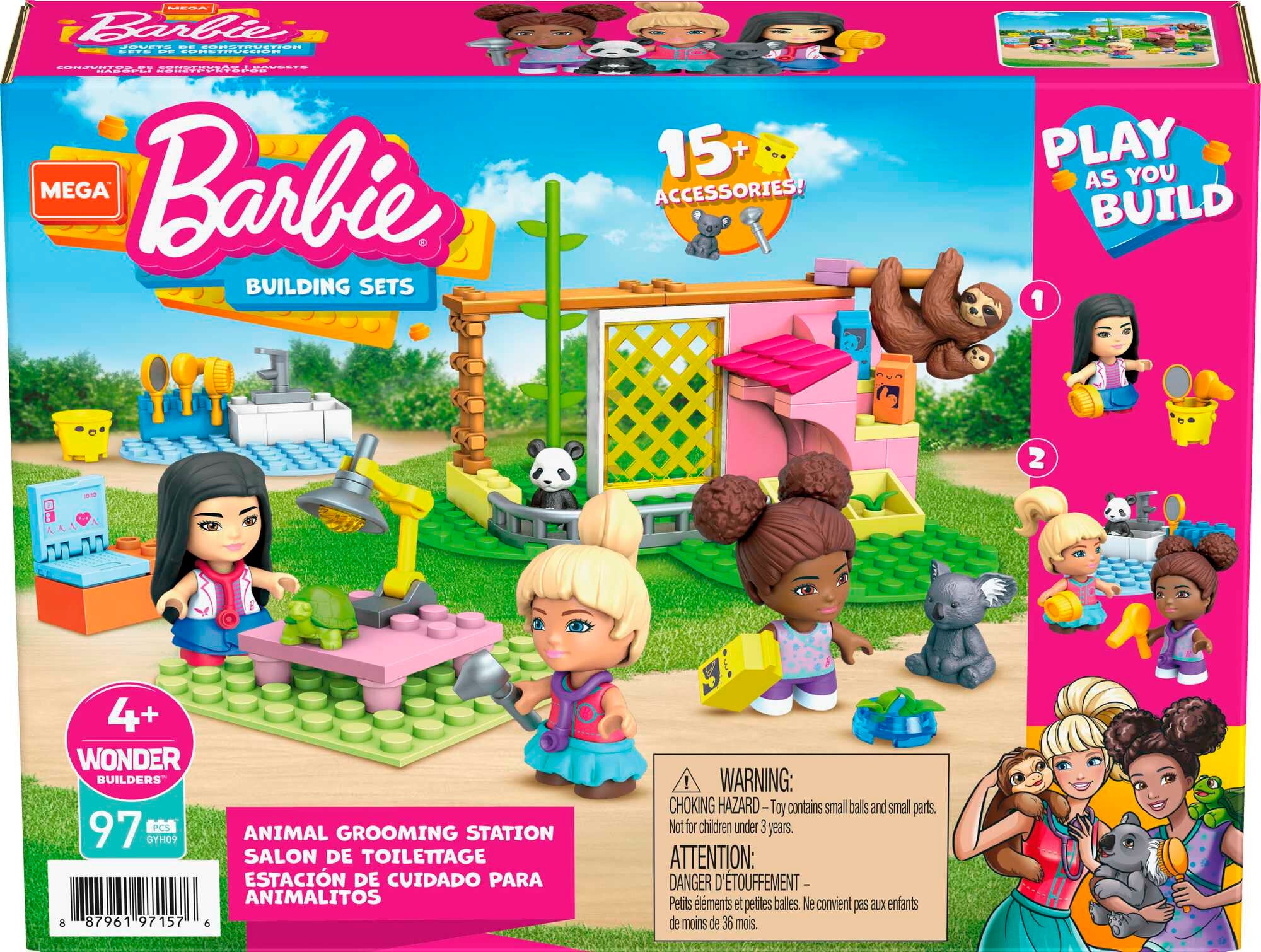 Mega Construx Barbie Animal Grooming Station building set (97 pieces)