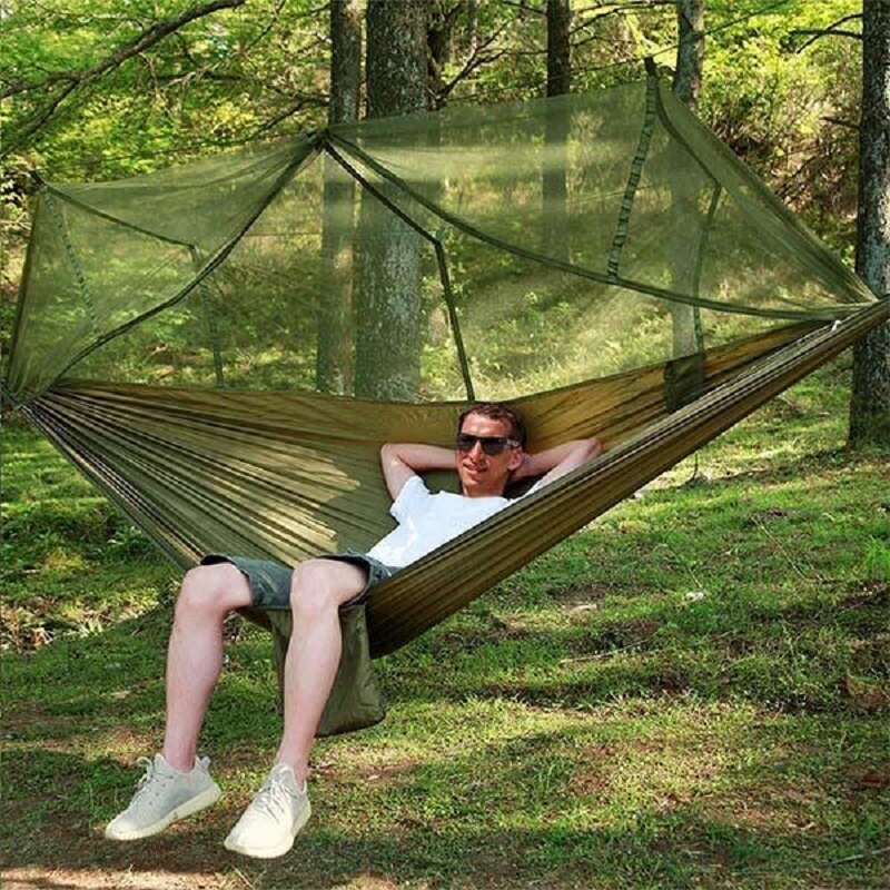 Set of Ultralight Camping Mosquito Net Hammock, Mosquito Net Hammock for Sunshade Automatic Quick Open Outdoor Camping Tools