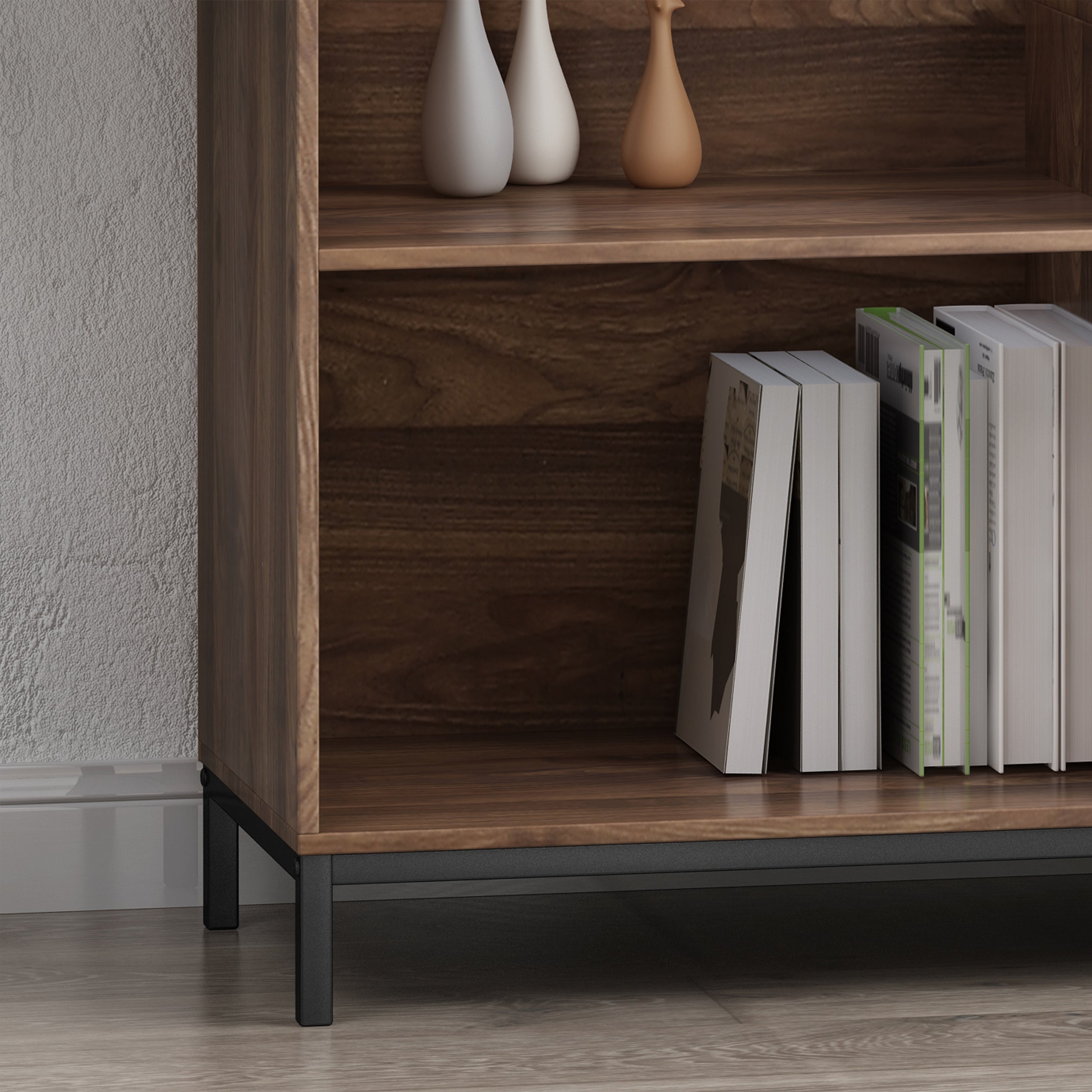 Joaquin Bookcase With Storage Cabinet