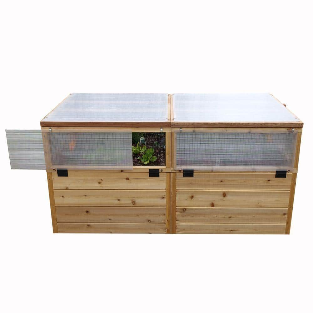 Outdoor Living Today 6 ft. x 3 ft. Garden in a Box with Greenhouse Kit RB63MGH