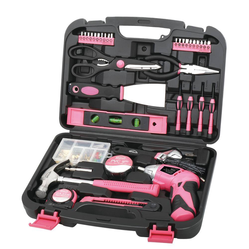 Apollo 135-Piece Home Tool Kit in Pink DT0773n1