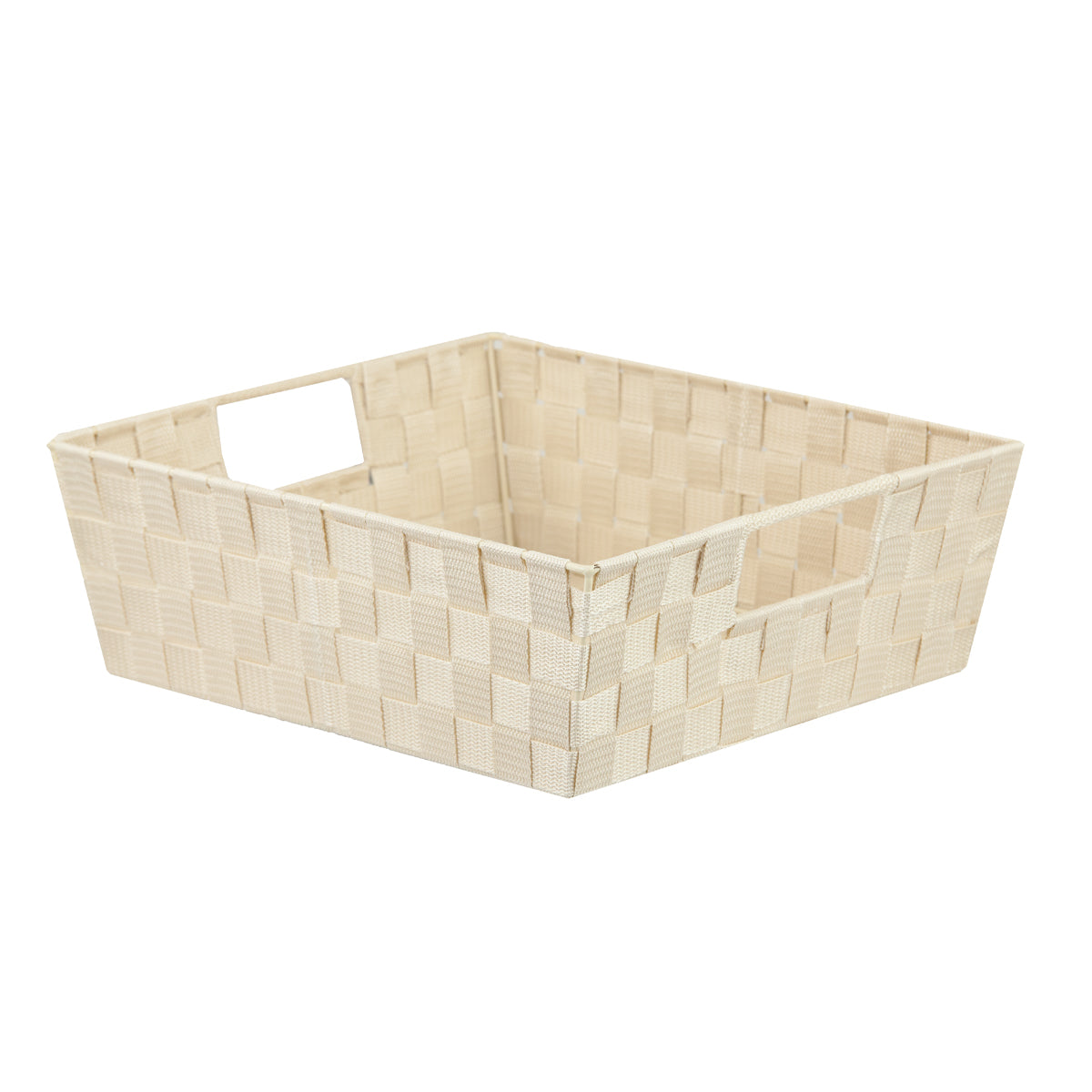 HDS Trading Non-Woven Strap Bin, Ivory, Large