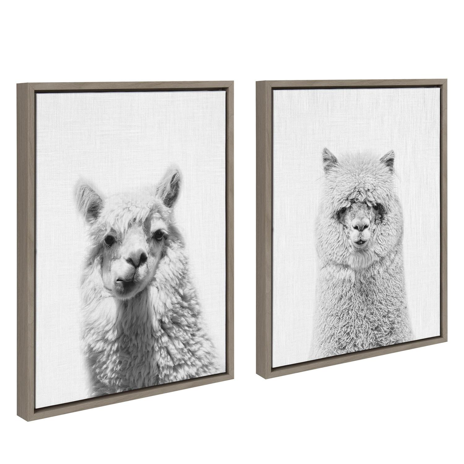 Kate and Laurel Animals/Insects Framed Canvas Art Prints， 18 in x 24 in， 2-Pieces， by Simon Te Of Tai