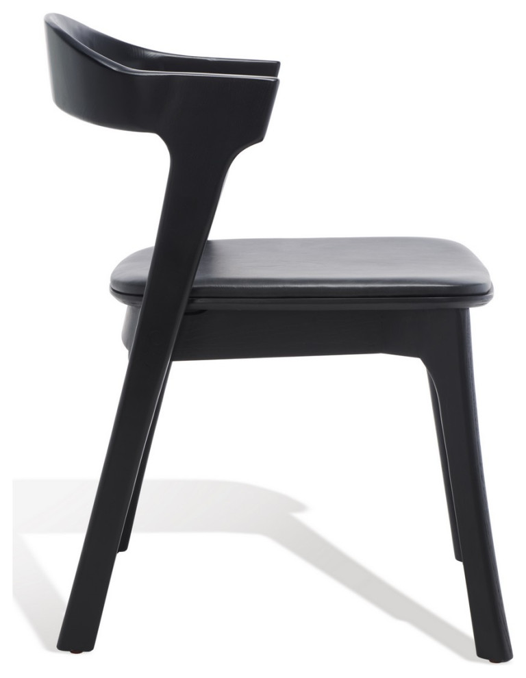 Safavieh Couture Brylie Wood and Leather Dining Chair   Midcentury   Dining Chairs   by Safavieh  Houzz