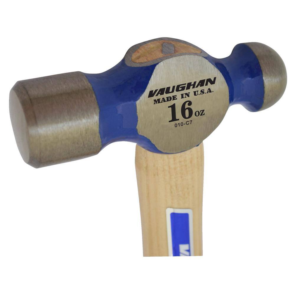 Vaughan 16 oz. Ball-Peen Hammer with 13.75 in. Hardwood Handle TC016