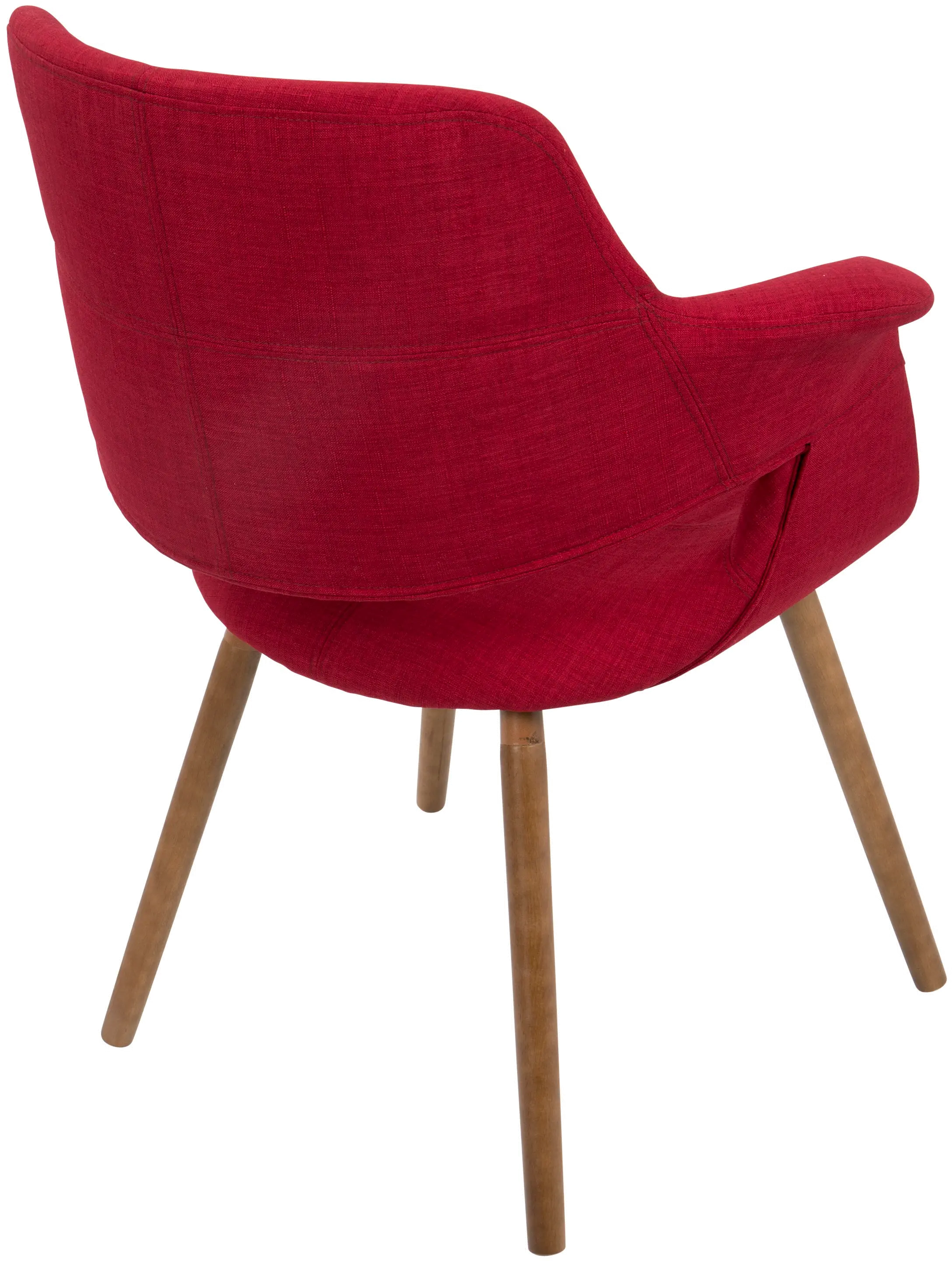 Vintage Flair Mid Century Modern Red Accent Chair