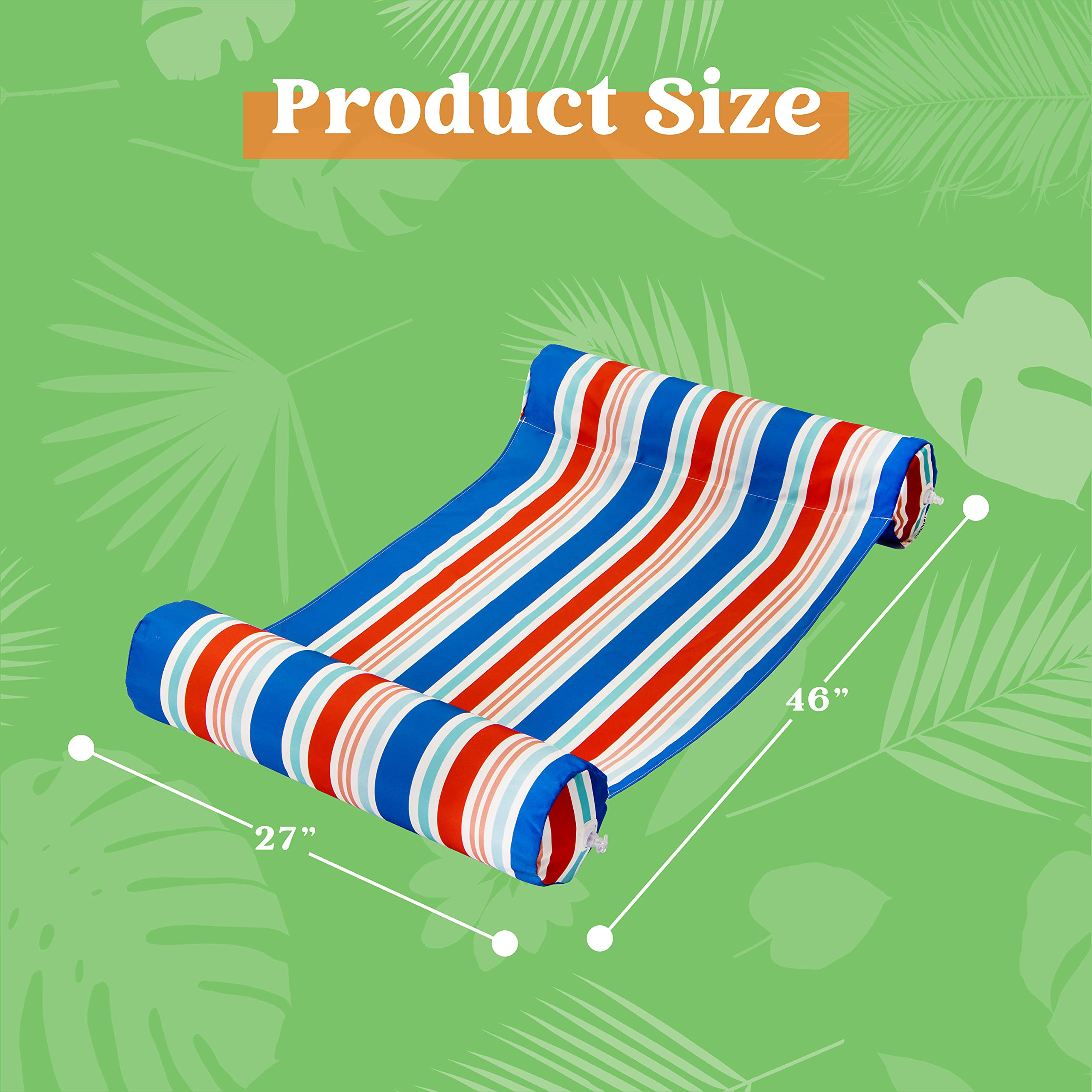 Clearance - Inflatable Pool Stripes Hammock, 3 Pieces