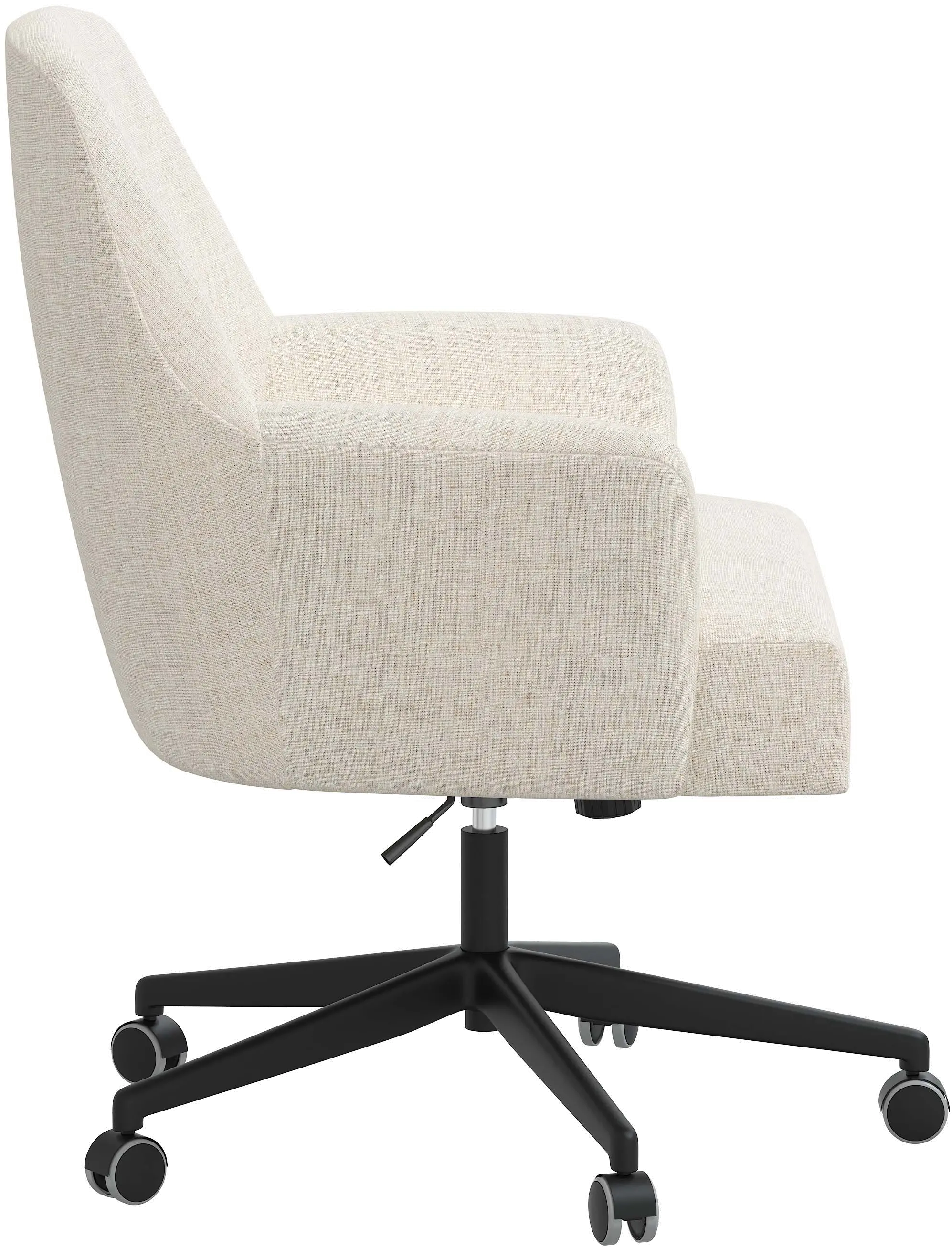 Hudson Linen Talc Office Chair - Skyline Furniture