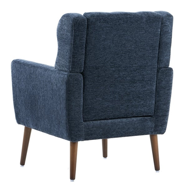 Modern Accent Chair Upholstered Foam Filled Living Room Chairs Comfy Reading Chair with Chenille Fabric Lounge for Living Room