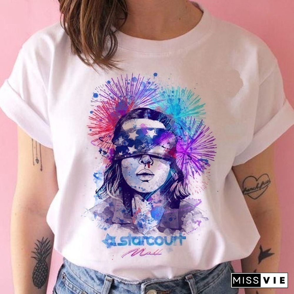 Stranger Things Star Court Six People Eleven T Shirt Women Tees Inspired Funny T-Shirt Summer Style Unisex Top Tee Geek Humor Printed Tee Shirt White Tops Gifts