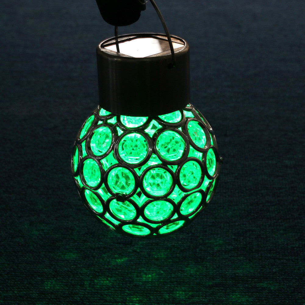 〖Hellobye〗Waterproof Solar Rotatable Outdoor Garden Camping Hanging LED Round Ball Lights