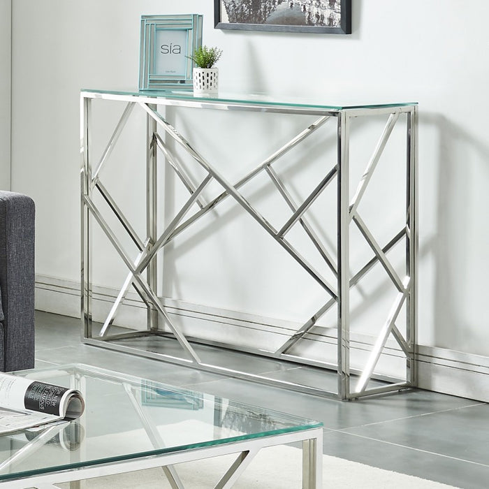 Inspire 502492CH Juniper Console Table in Chrome