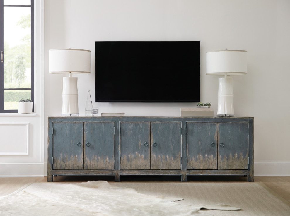 Boheme Salvator Media Console   Farmhouse   Entertainment Centers And Tv Stands   by Hooker Furniture  Houzz