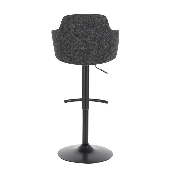 Boyne Upholstered Industrial Swivel Adjustable Bar Stool - N/A