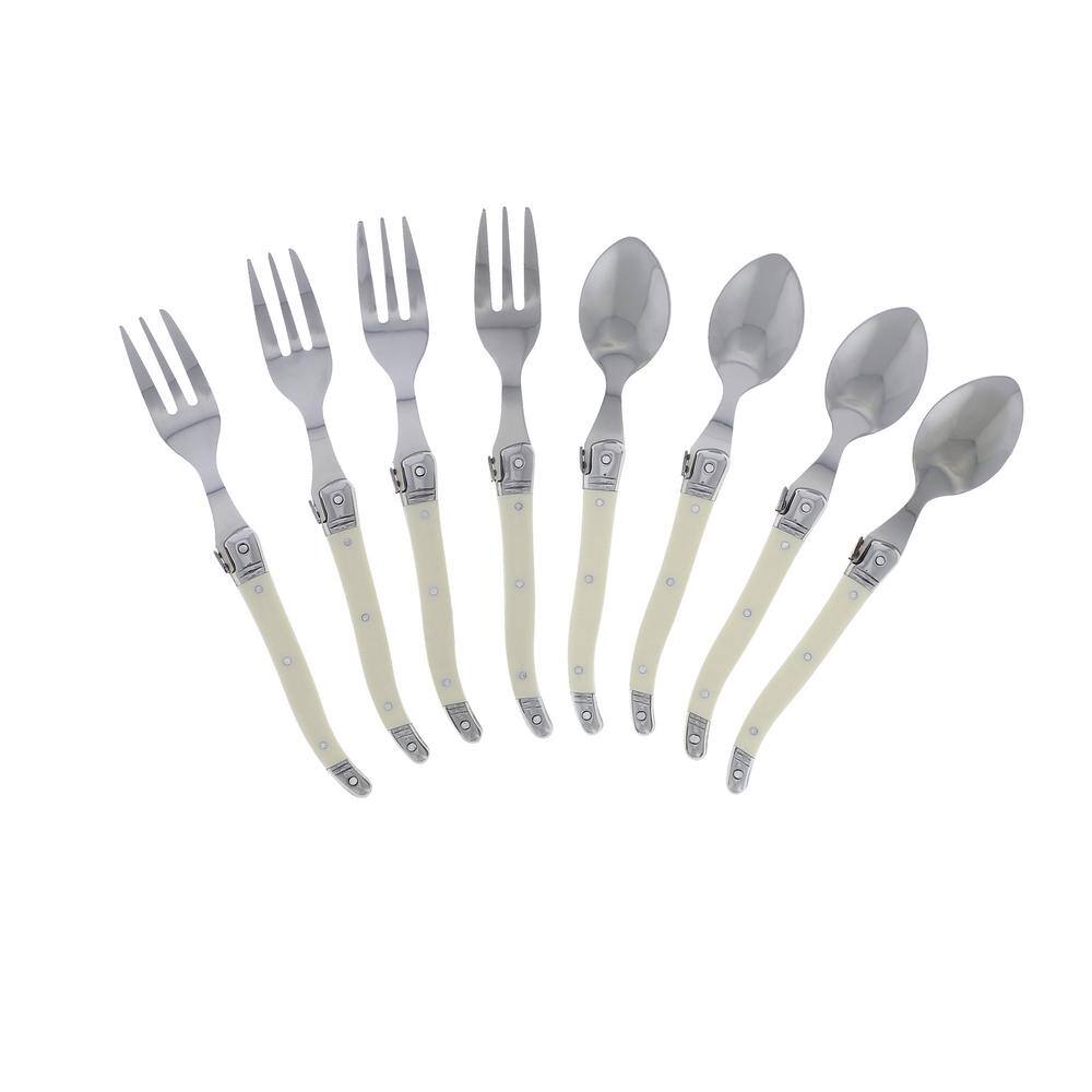 French Home 8-Piece Laguiole DessertCocktail Set with Faux Ivory Handles (Service for 4) GRP262