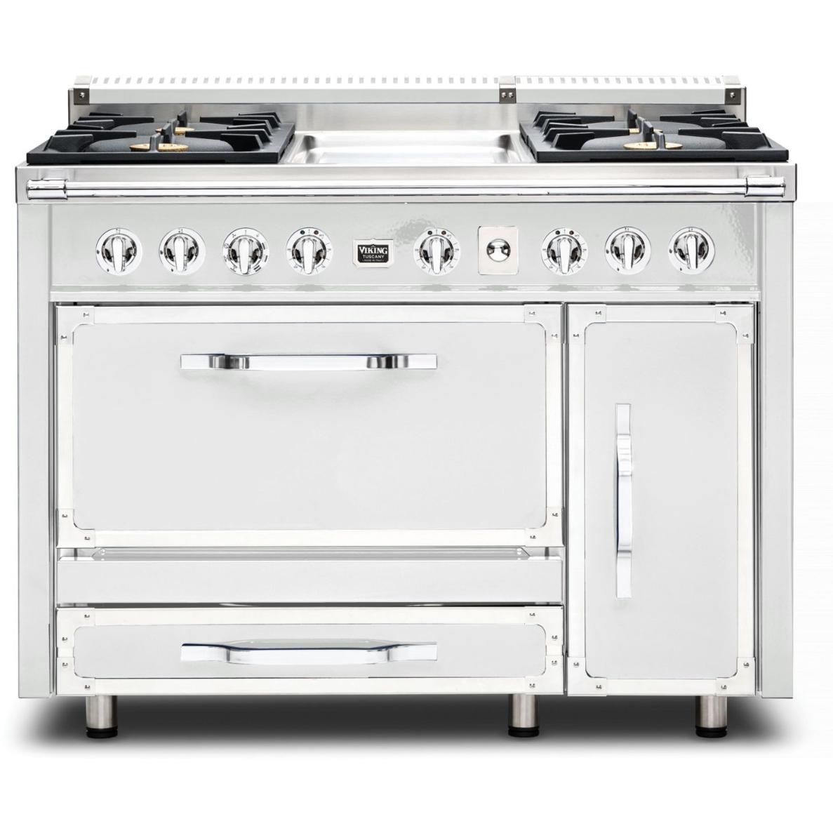 Viking 48-inch Freestanding Dual Fuel Range with True Convection Technology TVDR481-4GFW