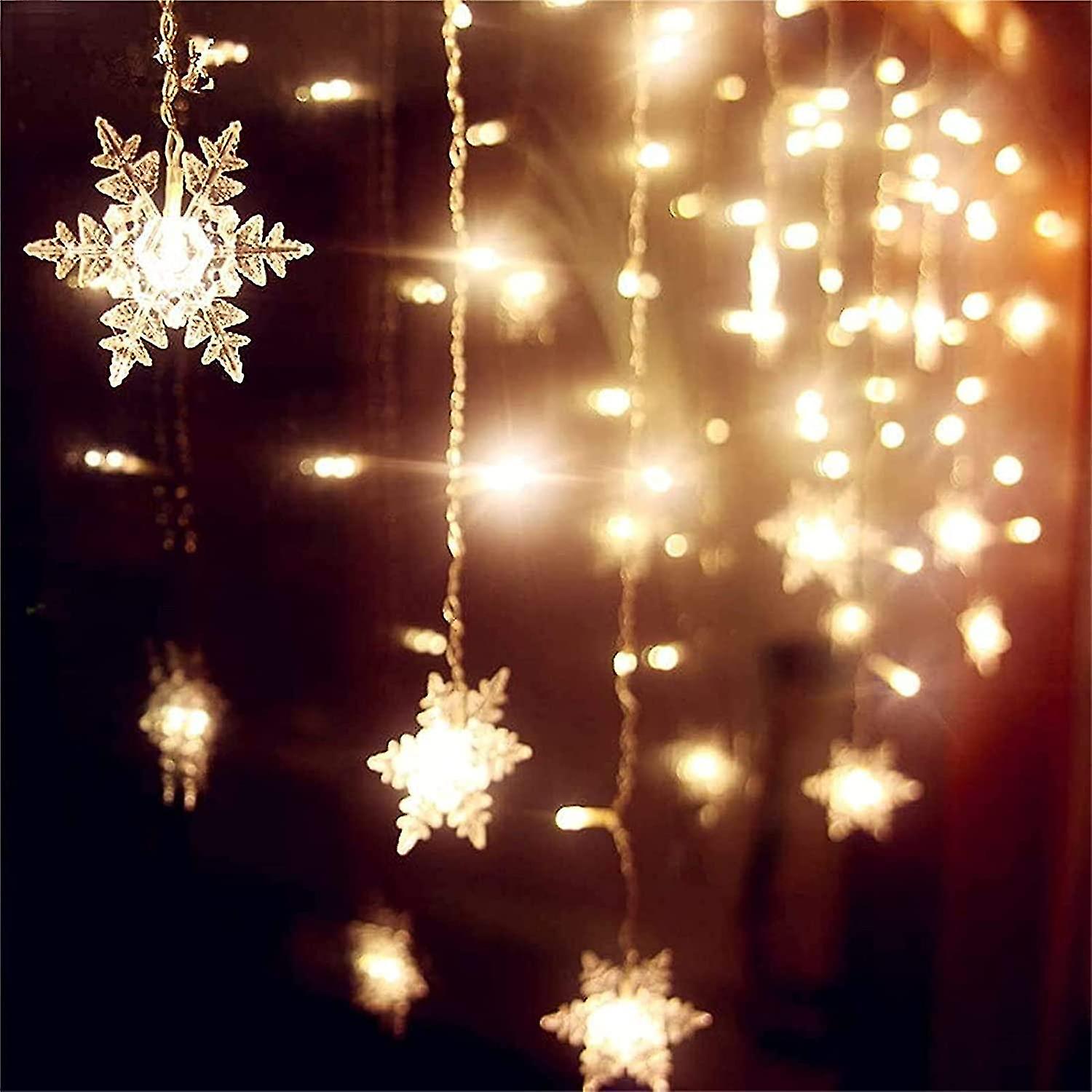 Led Window String Lights， 4m Fairy Snowflake Lights， Christmas Lights， Waterproof Lights， Suitable F