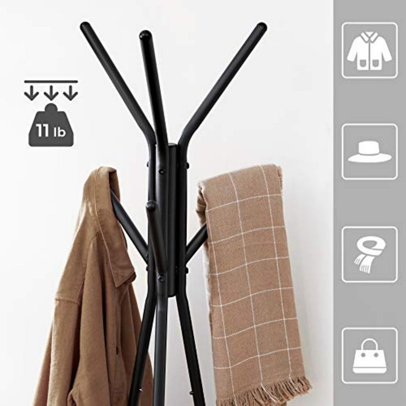 Coat Rack Stand Greige and Black