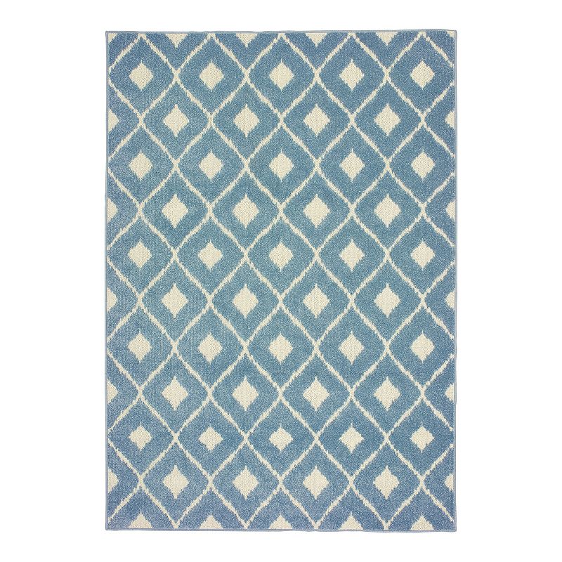 StyleHaven Belize Diamond Ikat Lattice Indoor Outdoor Rug