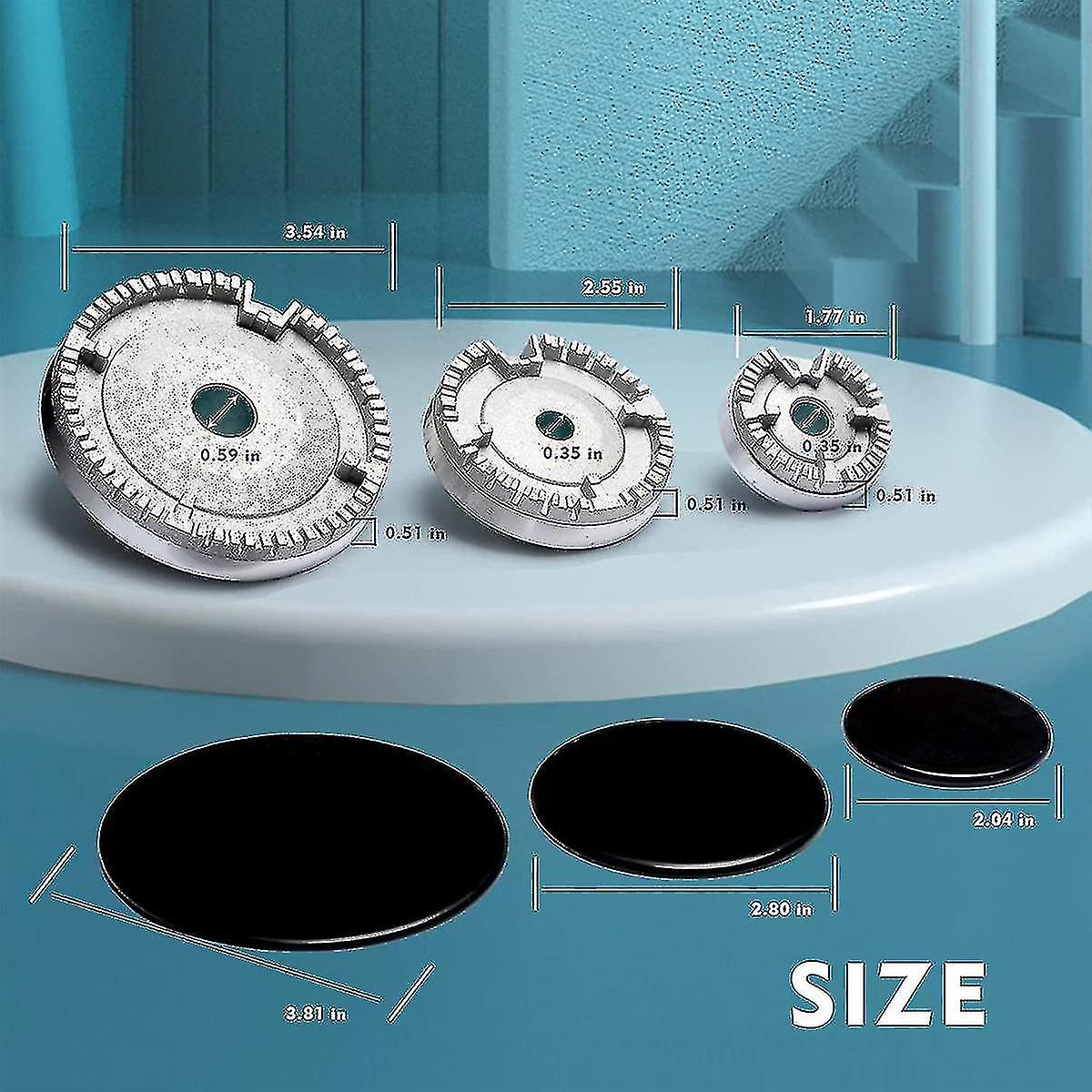 Hat Set Stove Lid Upgraded， Gas Hob Cap， Compatible With Gas Cap Fits Gas Stove Burners