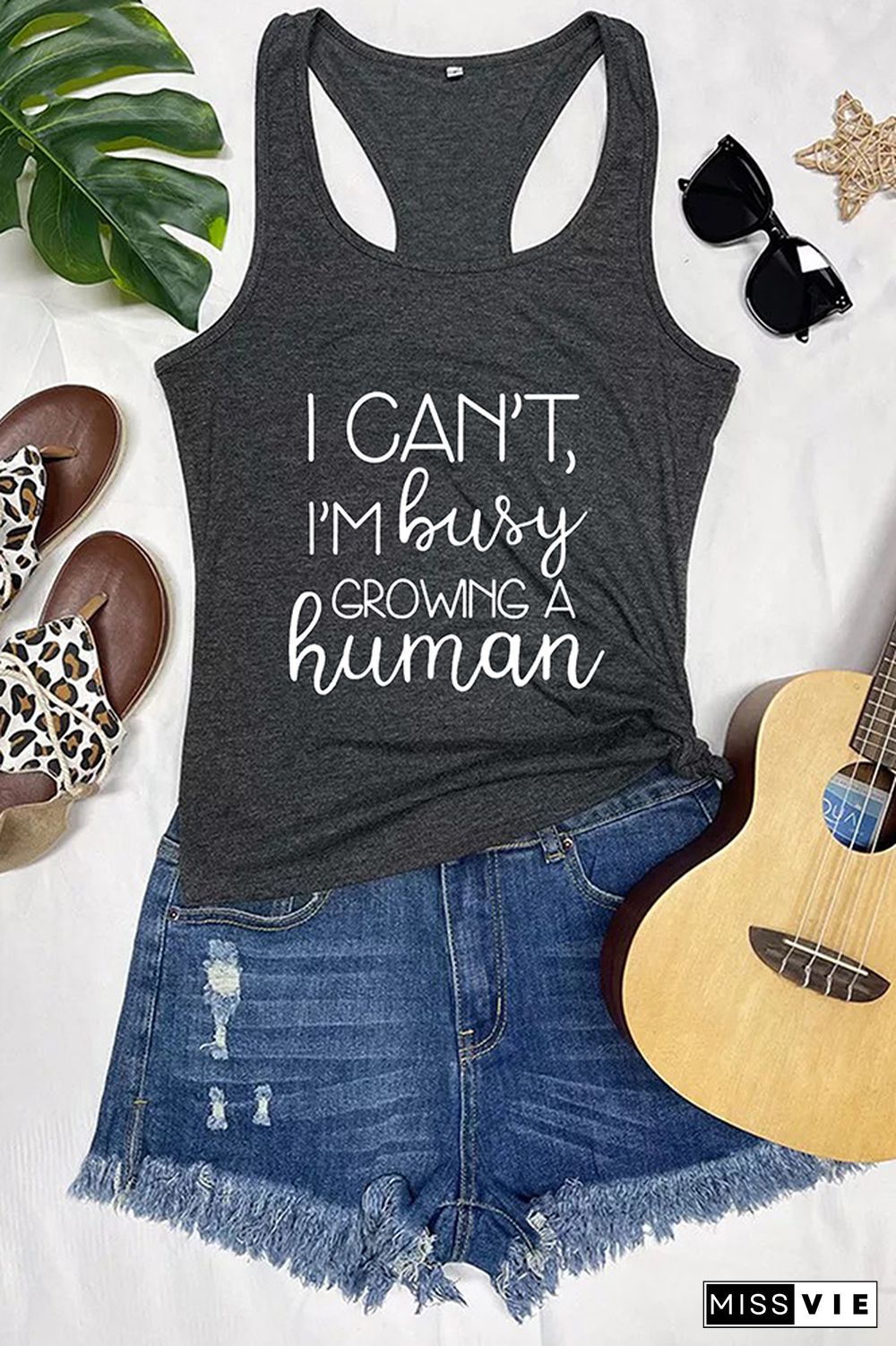 I Can't Busy Growing A Human Shirt | Funny Pregnancy, Cute Maternity Sleeveless Tank Top Wholesale