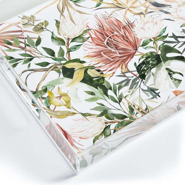 Marta Barragan Camarasa Bohem Tropical Bloom 003 Medium Acrylic Tray Deny Designs