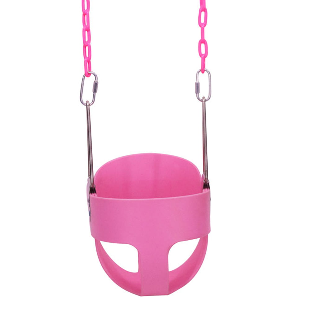 Ktaxon Highback Bucket Toddler Swing Set Infant Swing Seat，Pink