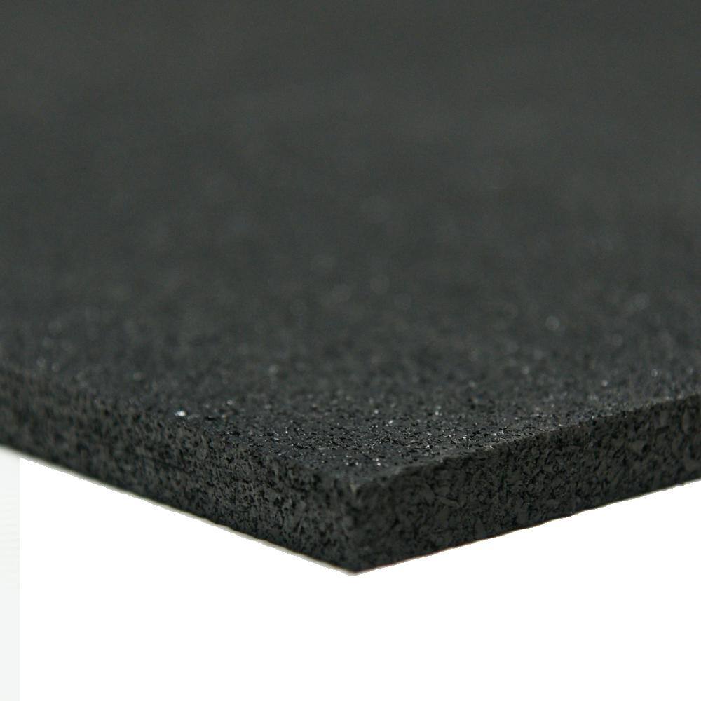 Rubber-Cal Recycled Rubber - 60A - Sheets and Rolls 38 in. T x 4 ft. W x 2 ft. L Black Rubber Garage Flooring 21-102-AB-48-024