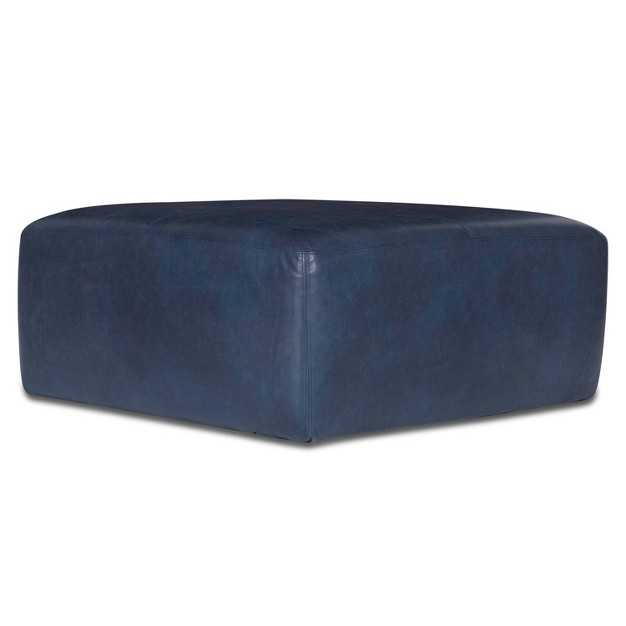 Yosemite Ottoman Midnight Blue Poly amp Bark