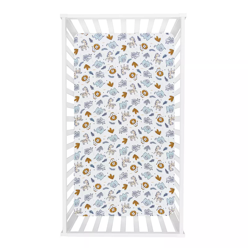 Trend Lab Zambia Deluxe Flannel Fitted Crib Sheet