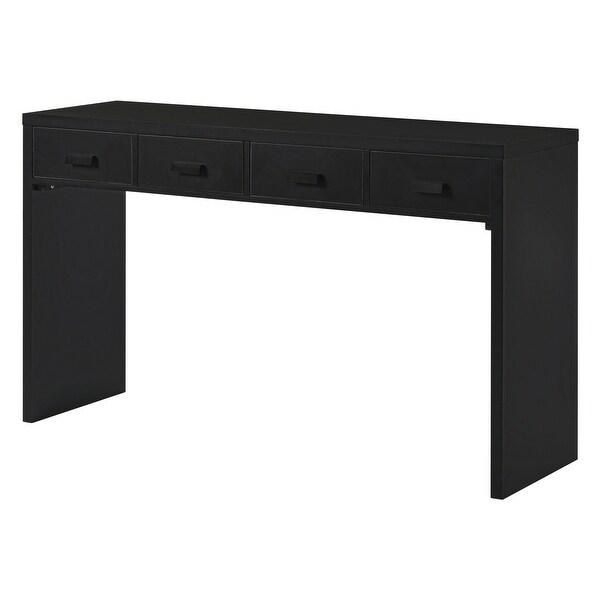 Modern Minimalist Console Table with Open Tabletop and Four Drawers