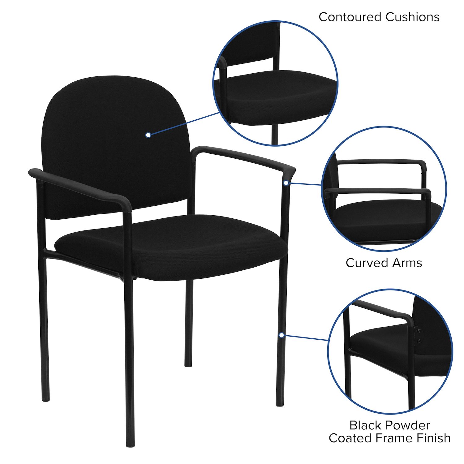 Flash Furniture  Comfort Stackable Reception Chair