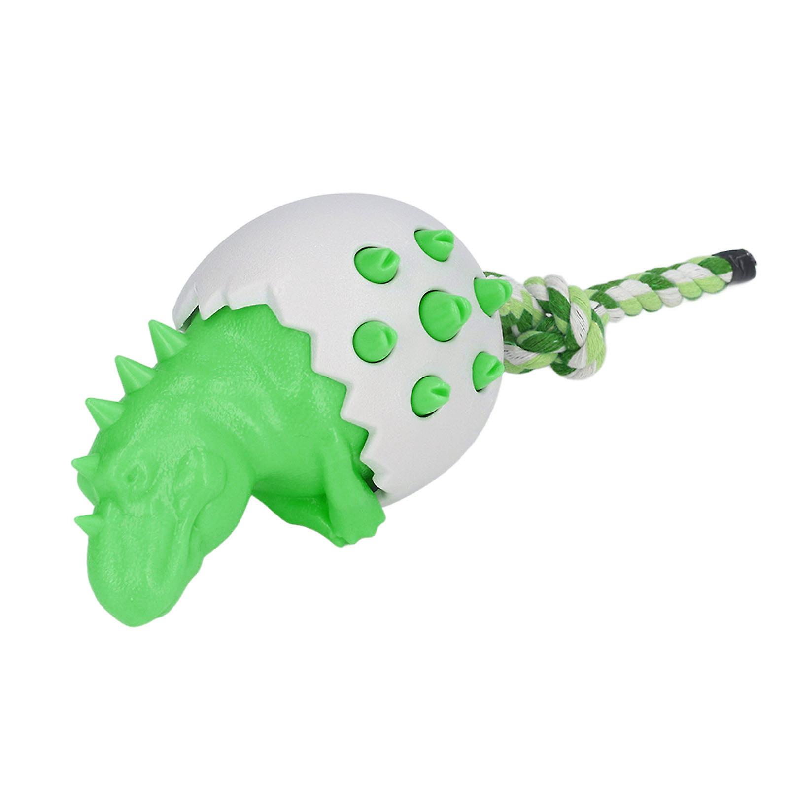 Dinosaur Egg Dog Chew Toys Bite Resistance Dog Toothbrush Chew Toys For Dog Dental Caregreen