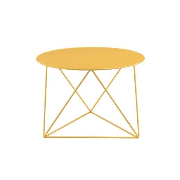 Modern Geometric Metal Accent Table