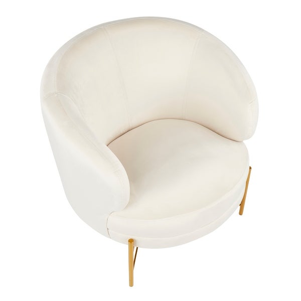 Chloe Upholstered Accent Chair with Metal Legs