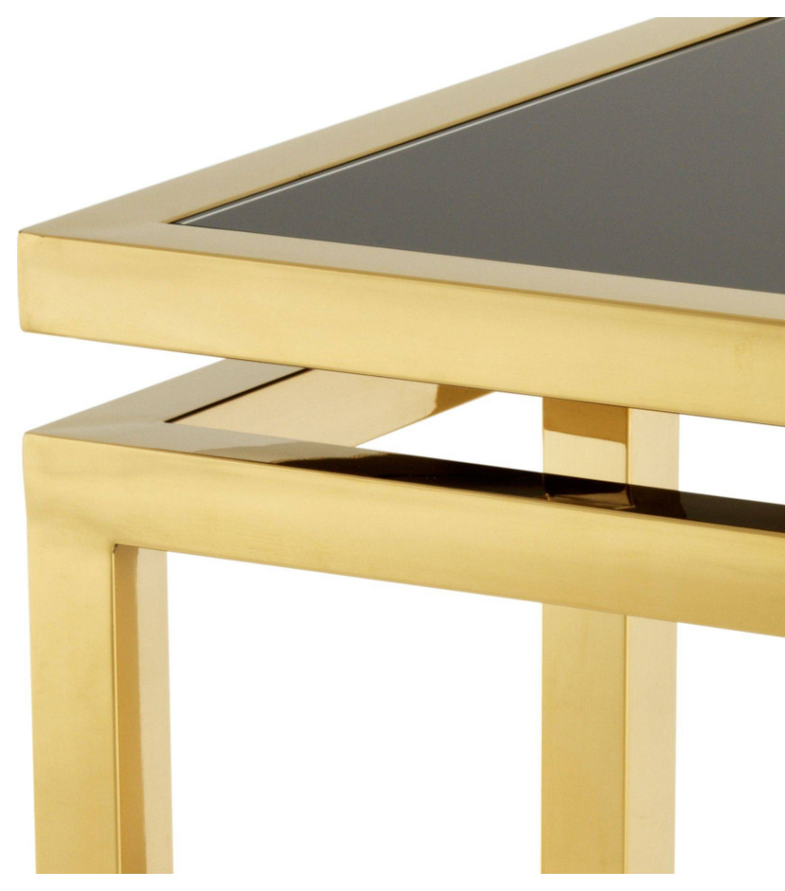 Square Gold Side Table  Eichholtz Palmer   Contemporary   Side Tables And End Tables   by Oroa   Distinctive Furniture  Houzz