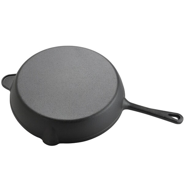 12 Inch Cast Iron Frying Pan With Dual Pouring Spout