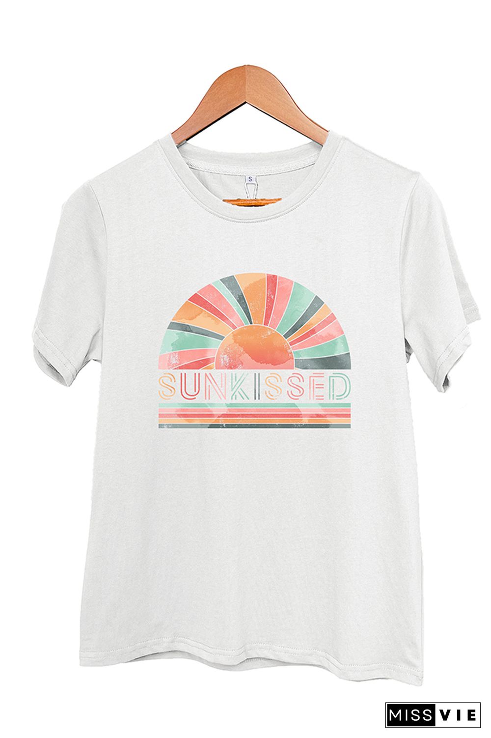 Rainbow Sunkissed Sleeve Graphic Tee Wholesale