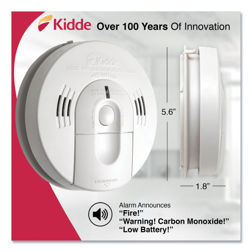 Kidde Night Hawk Combination Smoke/CO Alarm with Voice/Alarm Warning， (3) AA Batteries (9000102)