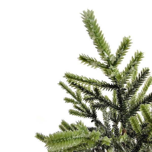 Frosted Ice Pine Artificial Christmas Tree with Jute Base