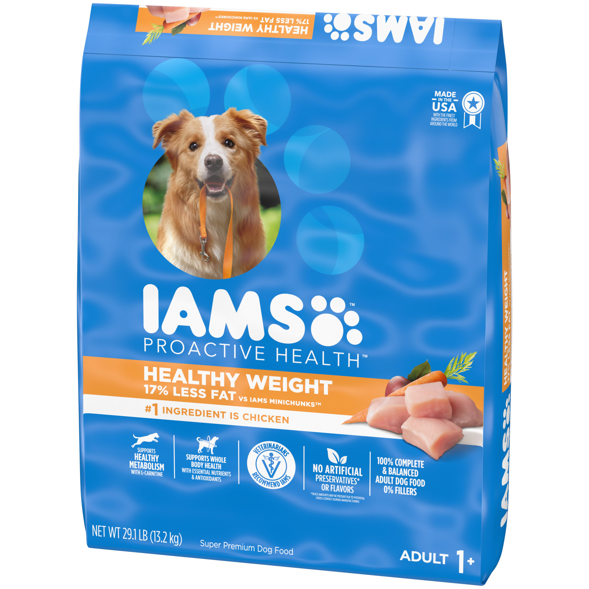 Iams ProActive Health Weight Control with Real Chicken Adult Dry Dog Food， 29.1 lbs.