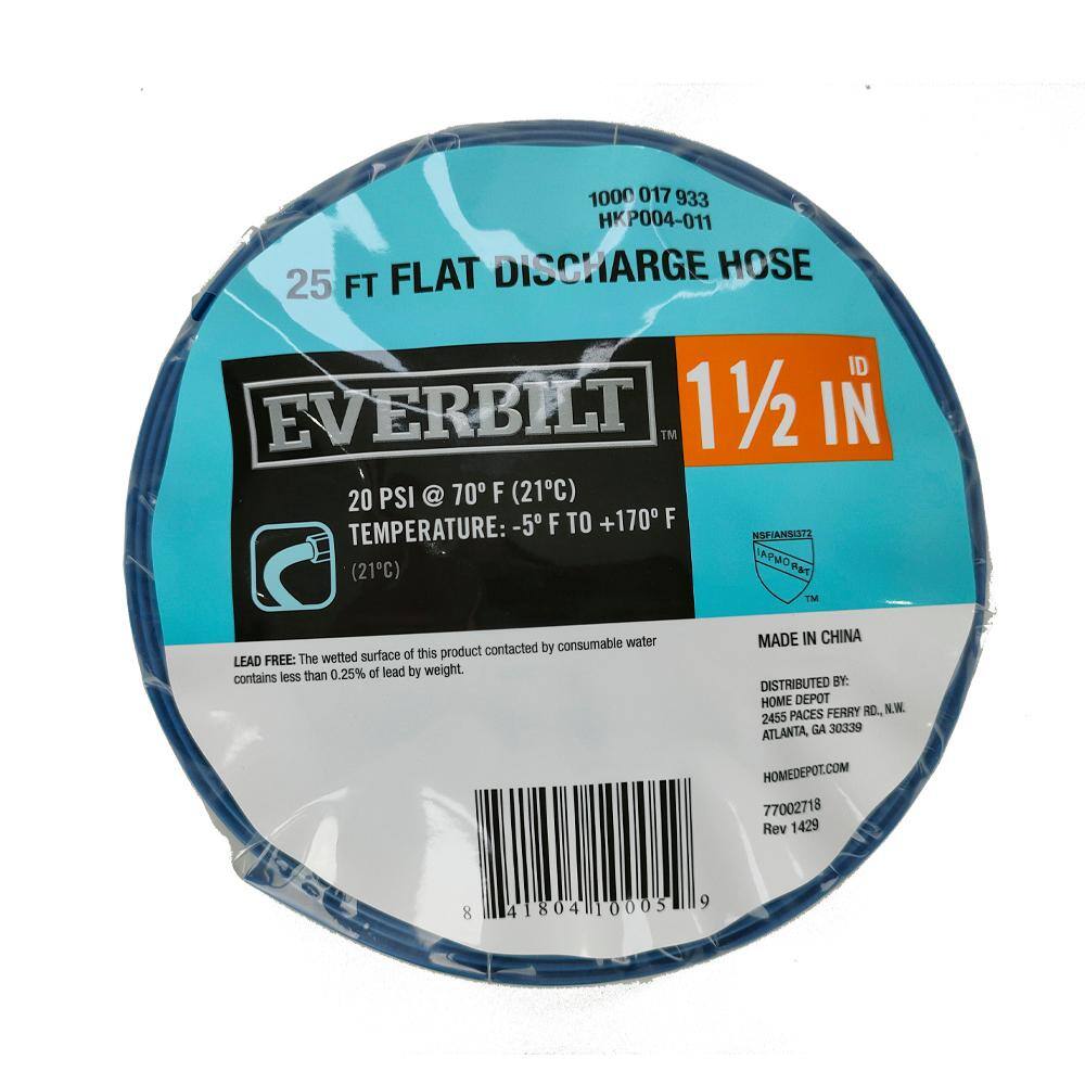 Everbilt 1-12 in. I.D. x 25 ft. Polyethylene Discharge Hose 1000017933