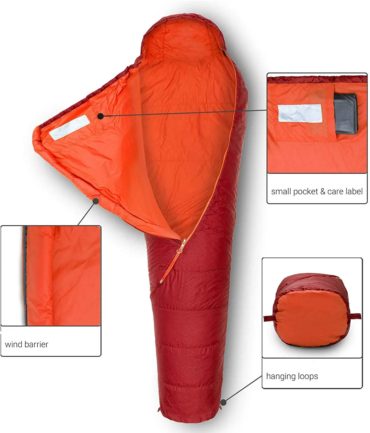 Cotton Warm Sleeping bag for Outdoor Camping and Hiking Adult Windproof Sleeping bag