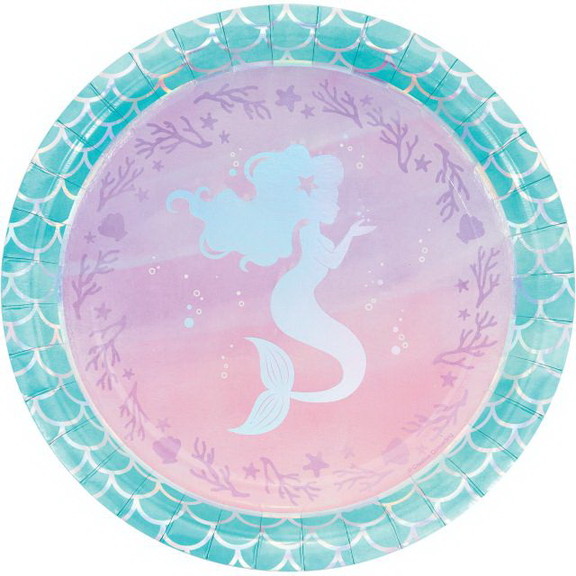 Creative Converting 336704 Mermaid Shine Dinner Pl...